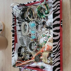 Bundle of jewelry....bracelets, necklaces, rings..